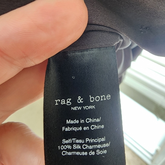 Rag & Bone 100% Silk Drape Blouse Eggplant Purple Sz. Xs - Picture 12 of 13